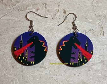 Atomic Lizard Double-Sided Earrings