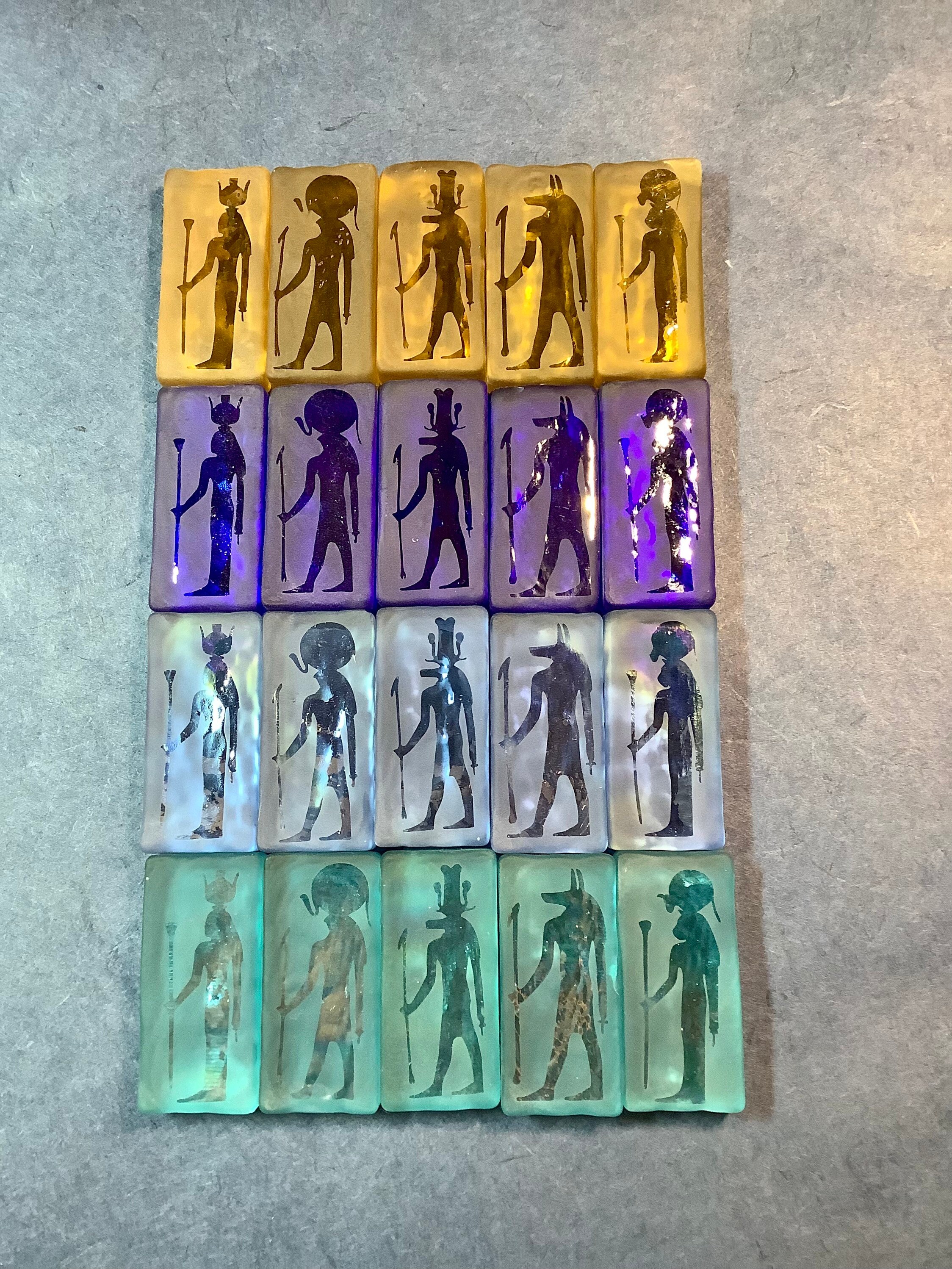 5 Egyptian Gods and Goddesses Etched Mosaic Tile Set Ancient Egypt - Etsy 5 Egyptian Gods and Goddesses Etched Mosaic Tile Set Ancient Egypt - Etsy