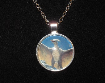Rodan Cabochon Pendentif Monstre Géant Kaiju Geek Collier 24 pouces Radon