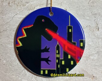 Atomic Lizard Ceramic Ornament