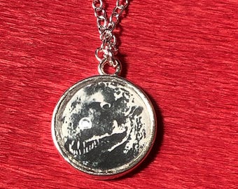 Collier classique Godzilla Close Up Cabochon Petit pendentif Monstre géant Kaiju 20 pouces