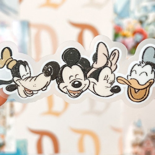 Mickey Transparent Sticker Mickey Mouse Disney Water Etsy