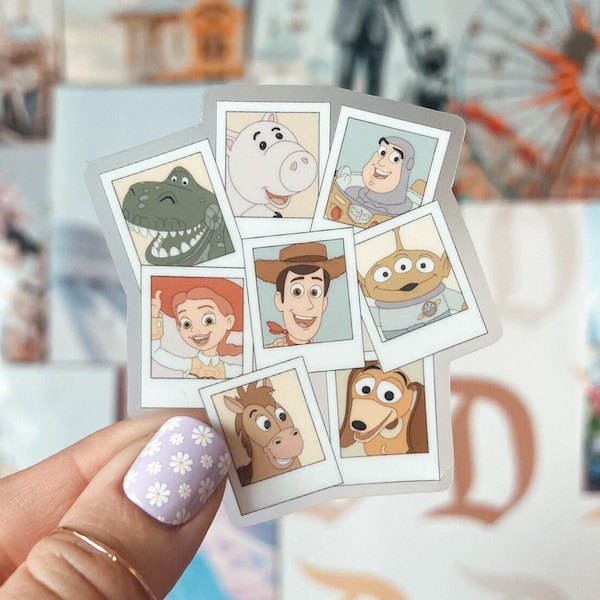Toy Story Polaroid Transparent Sticker | Toy Story Sticker, Toy Story Decal, Buzz Sticker, Woody Sticker, Jessie Sticker, Pixar Sticker