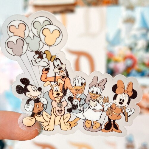 Mickey Transparent Sticker Mickey Mouse Disney Water Etsy
