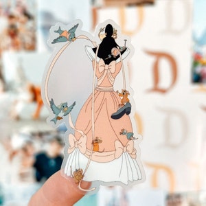 We Can Do It Transparent Sticker | Fantasyland, Cinderella, Princess, Magic, Disneyland, Disney World, Decal, Water Bottle, Laptop