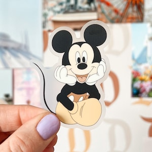 Mickey Transparent Sticker | Mickey Mouse, Disney, Water Bottle, Laptop Decal, Decal, Disneyland, Mickey Decal, Disney Decal, Disney Sticker