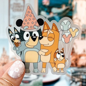 Bluey Family Trip Transparent Sticker | Bluey, Coffee, Mama, Mama Sticker, Mama Decal, Coffee Sticker, Stanley Cup Sticker, Bluey Sticker