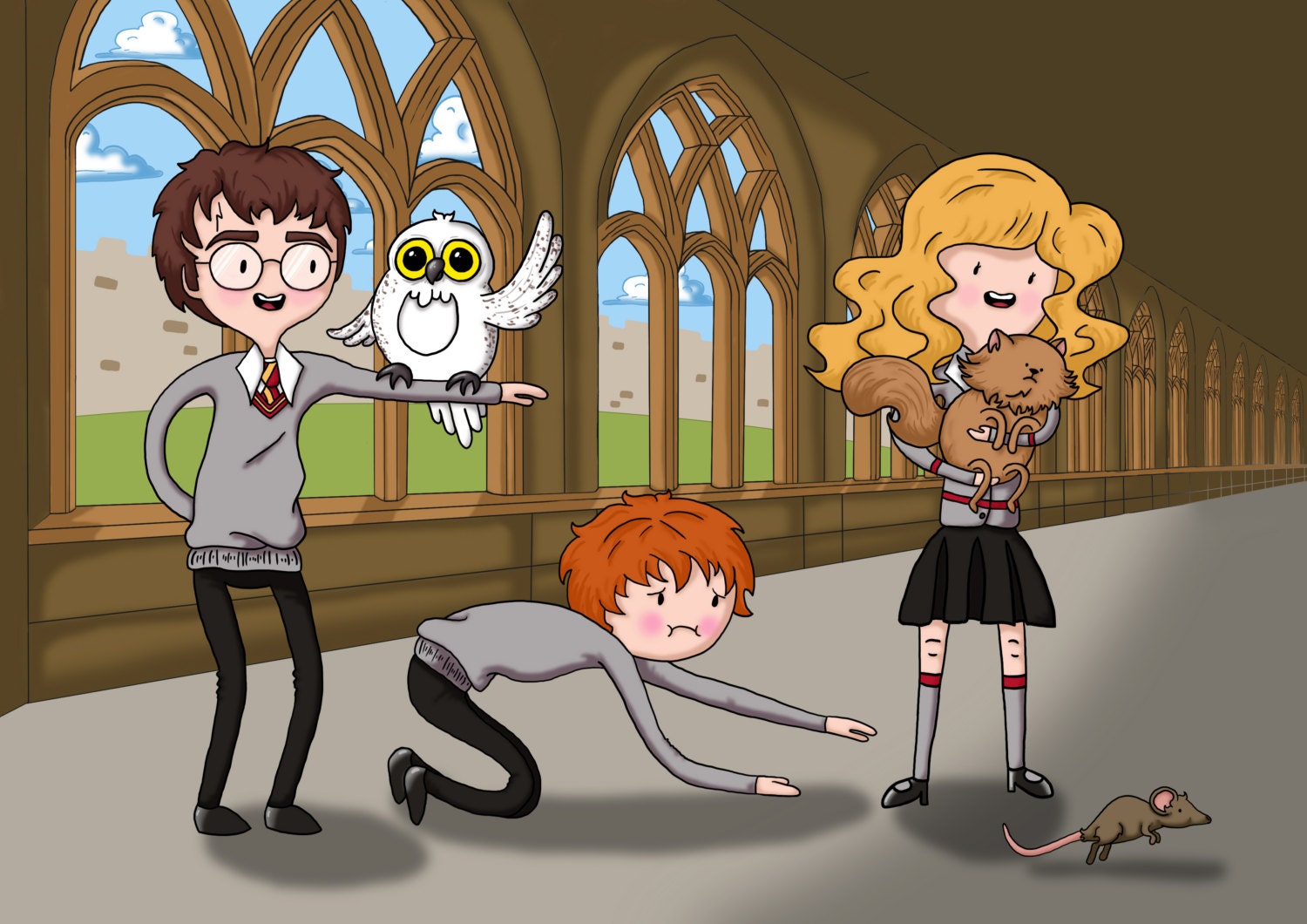 Harry Potter Original Dibujo Ilustracion Infantil Harry Etsy