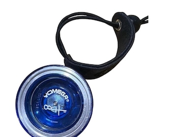 Yomega Ooch Yo Unresponsive Yo-Yo Blue Silver with Clip & Carry Holster Set