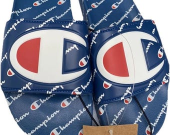 Sandalias Champion IPO Repeat para hombre, completamente nuevas, color azul rey, talla 10.