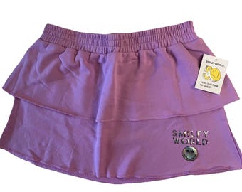 Falda escalonada morada para niñas talla M (10/12) de Smiley World