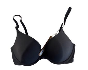 Skims Fits Everybody T-shirt-beha Onyx Black Beugel 32C Br-Uwr-2294 Nwt