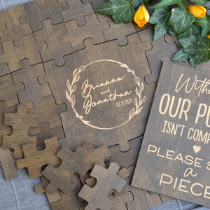 Blank White Puzzle for a Unique Wedding Guest Book - The Missing Piece  Puzzle Company