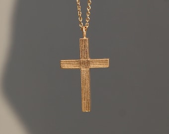 Michael Cross Necklace, 14K,18K Gold Cross Necklace, 14K,18K Gold Cross Pendant