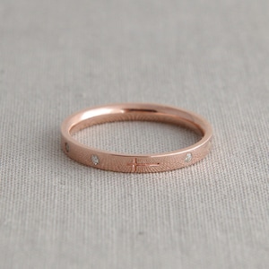 Saint Helena Pure Gold Rosary ring, 14K, 18K Gold Stackable Rosary Ring, Dainty Ring, Simple Design, Rosario