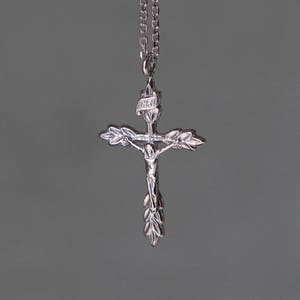 Arvo Silver Cross Necklace, Sterling Silver Cross Necklace, Silver Cross Pendant, Cross Necklace, Cross Pendant