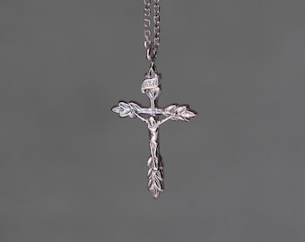 Arvo Silver Cross Necklace, Sterling Silver Cross Necklace, Silver Cross Pendant, Cross Necklace, Cross Pendant