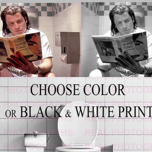 Pulp Fiction Vincent Vega John Travolta Bathroom Movie Print - Etsy Pulp Fiction Vincent Vega John Travolta Bathroom Movie Print - Etsy