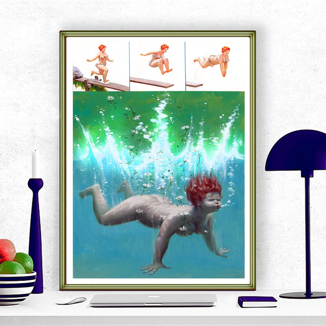 Hilda Has a Swim. Remastered Pinup Prime Reproduction Etsy