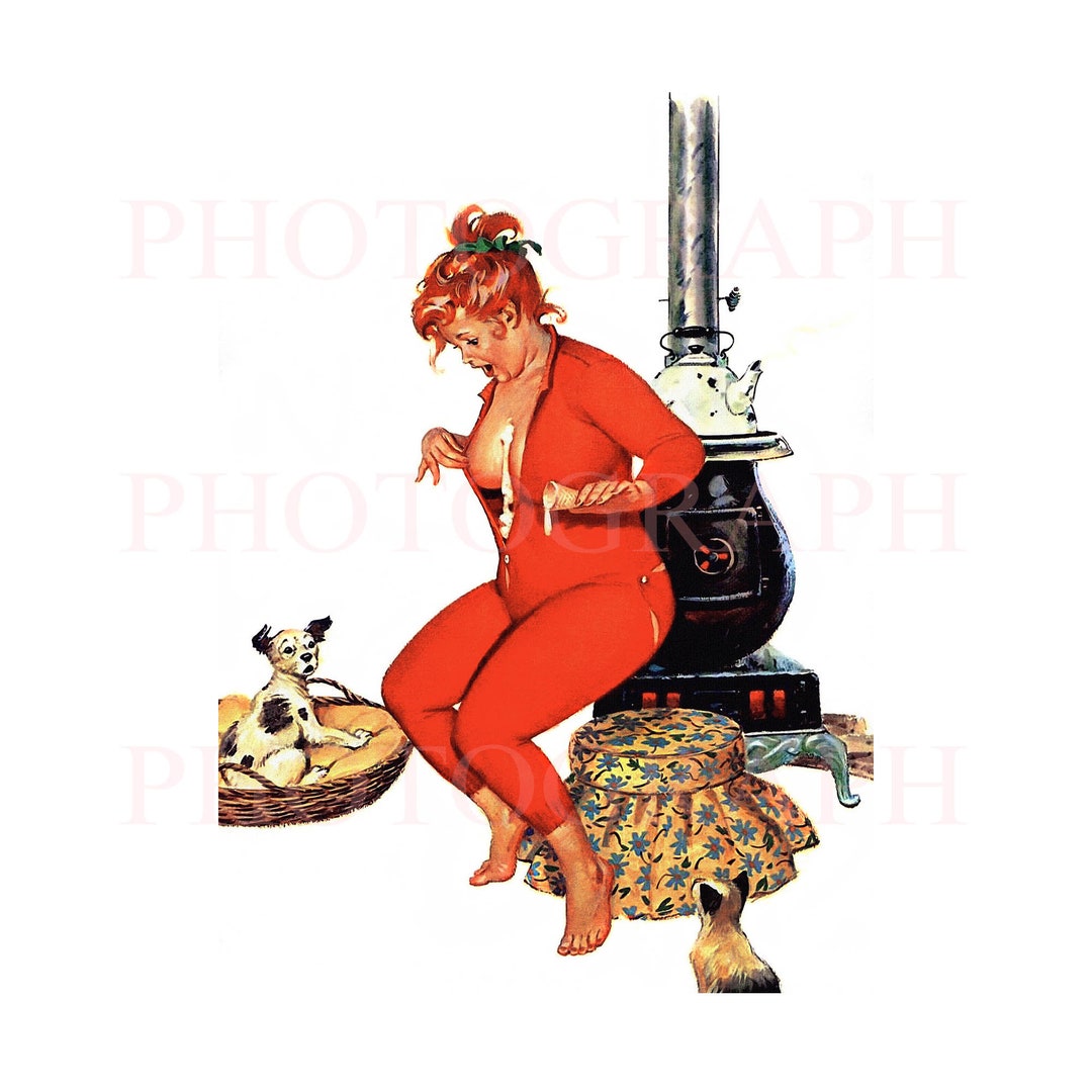 Hilda Pinup Girl. Brrr Thats Cold Ice Cream, Lovely Remastered Vintage
