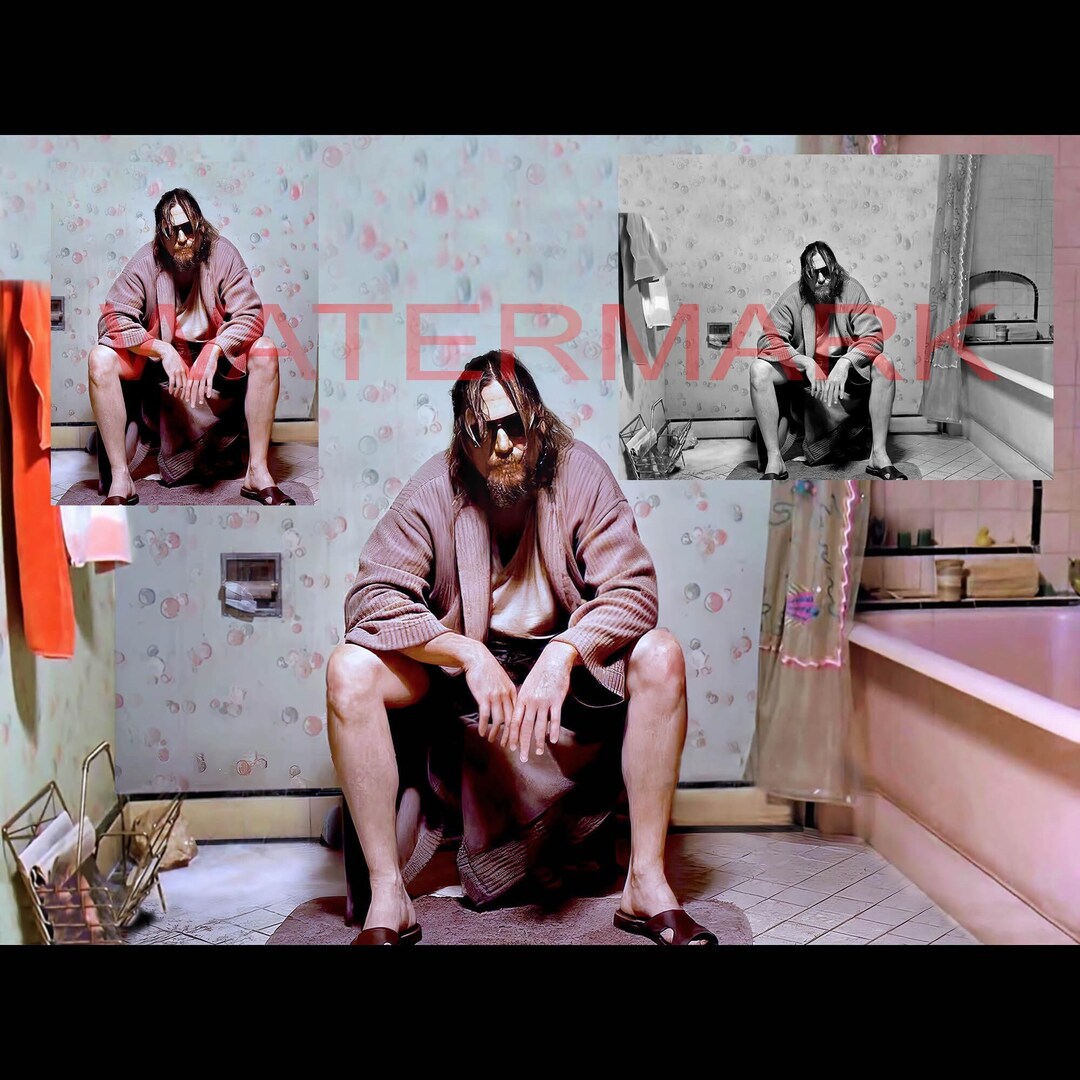 The Dude Big Lebowski Bathroom Movie Print Still Funny Toilet Etsy
