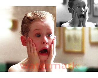 Home Alone Movie print Kevin McCallister After Shave  Funny Bathroom Comedy Toilet Scene Poster Reproduction Choose Color, Black White B23