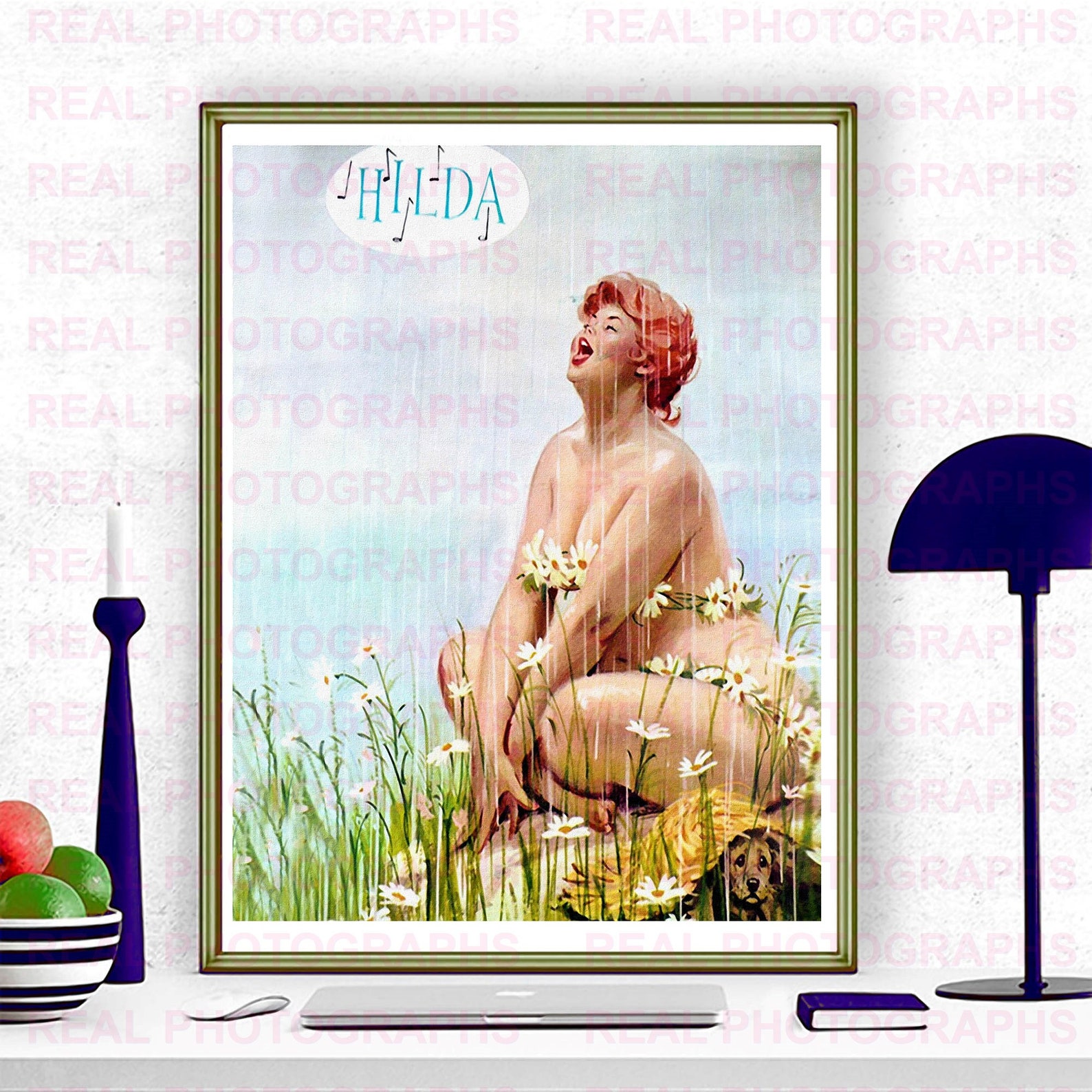 Hilda Singing Print. Pinup Girl Remastered Vintage Pinup Etsy UK