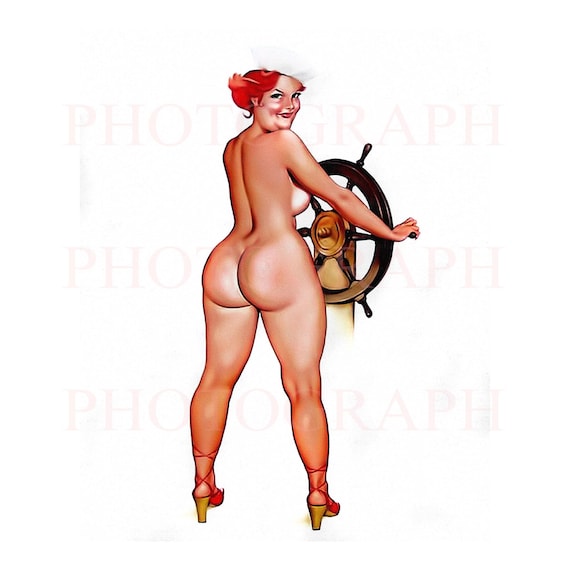 Vintage Nude Pin Up Naked