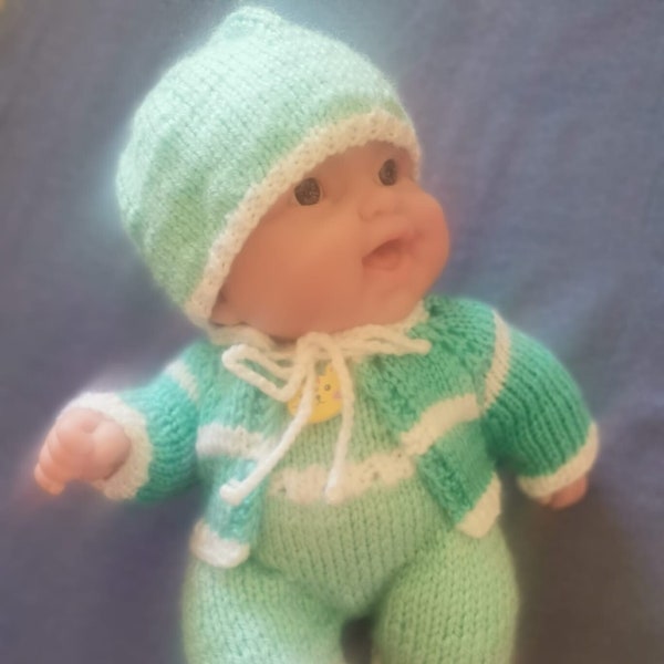 Ensemble tricoté main pour poupée Berenguer 25 cm