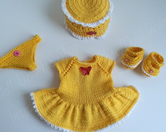 Hand knitted Summer Outfit for Paola Reina Gordi 14 (34cm)