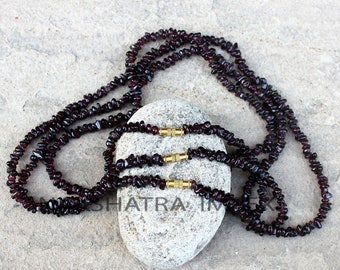 Granat Splitter Halskette, Natürliche Granat Choker Halskette, Roh Edelstein Uncut Perlen Armband, Echter Granat Glatt Nuggets Schmuck Zubehör