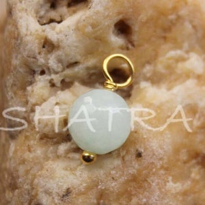 20/50 PCs Lots| Natural White Onyx Round Faceted 925 Sterling Silver Gold Plated Wire Dangle- White Agate Sphere Ball Necklace Making Supply