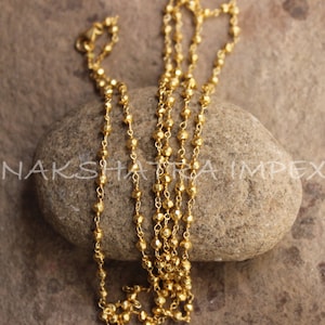 1 Fuß goldenen Pyrit 3-4 mm Rondelle facettierten Perlen Gold plattiert Rosenkranz Kette