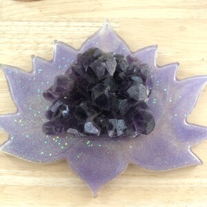 Funky Amethyst Crystal Plate — Raw Natural Crystal
