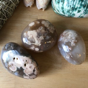 Stunning Flower Agate Palms— Crystal Carving Gemstone