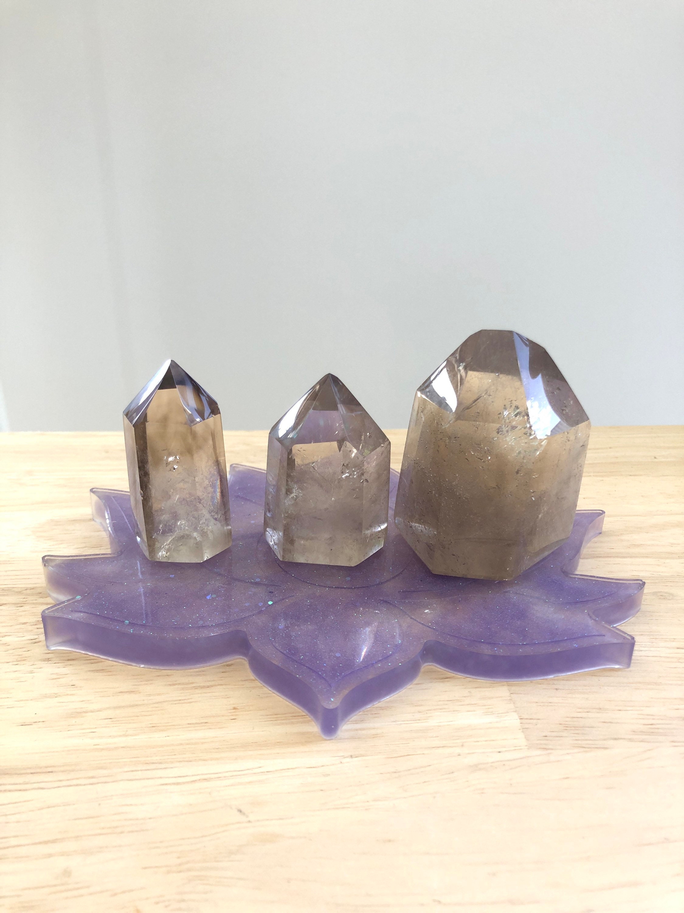 スモーキークォーツ クリスタルポイント - タワーワンドジェネレーター