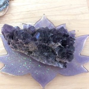 Funky Amethyst Crystal Plate — Raw Natural Crystal