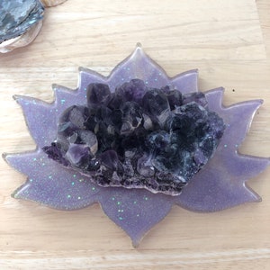 Funky Amethyst Crystal Plate — Raw Natural Crystal