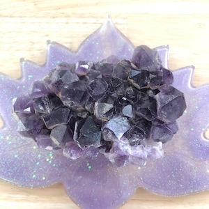 Funky Amethyst Crystal Plate — Raw Natural Crystal