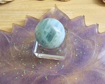 Aquamarine Sphere 25MM (Small) Crystal Carving