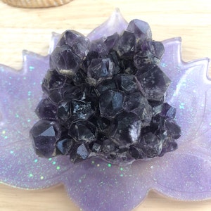Funky Amethyst Crystal Plate — Raw Natural Crystal