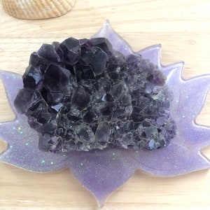 Funky Amethyst Crystal Plate — Raw Natural Crystal