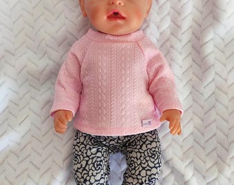 Basic Clothing for Baby Born 17 inches (43 cm) - Sweater, Pants, Socks, and Diaper