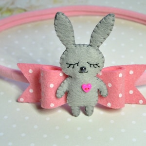 Baby Headband with Bunny, Hair Accessories with Rabbit , Children's photo props, Gift for Baby Girl