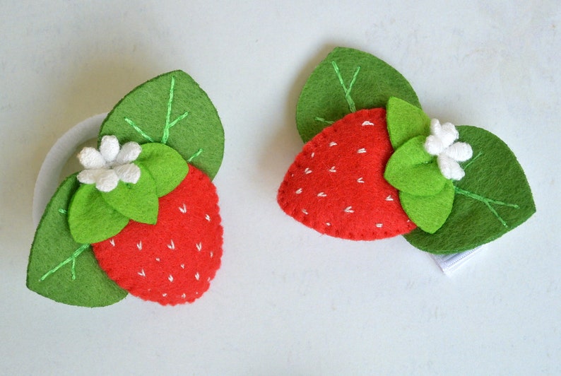 Strawberry Hair Clip and Hair Tie Hair Accessories Gift for Baby Girl