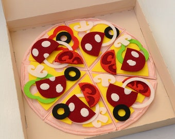 Felt pizza, Pretend food - Gift for Baby Kids