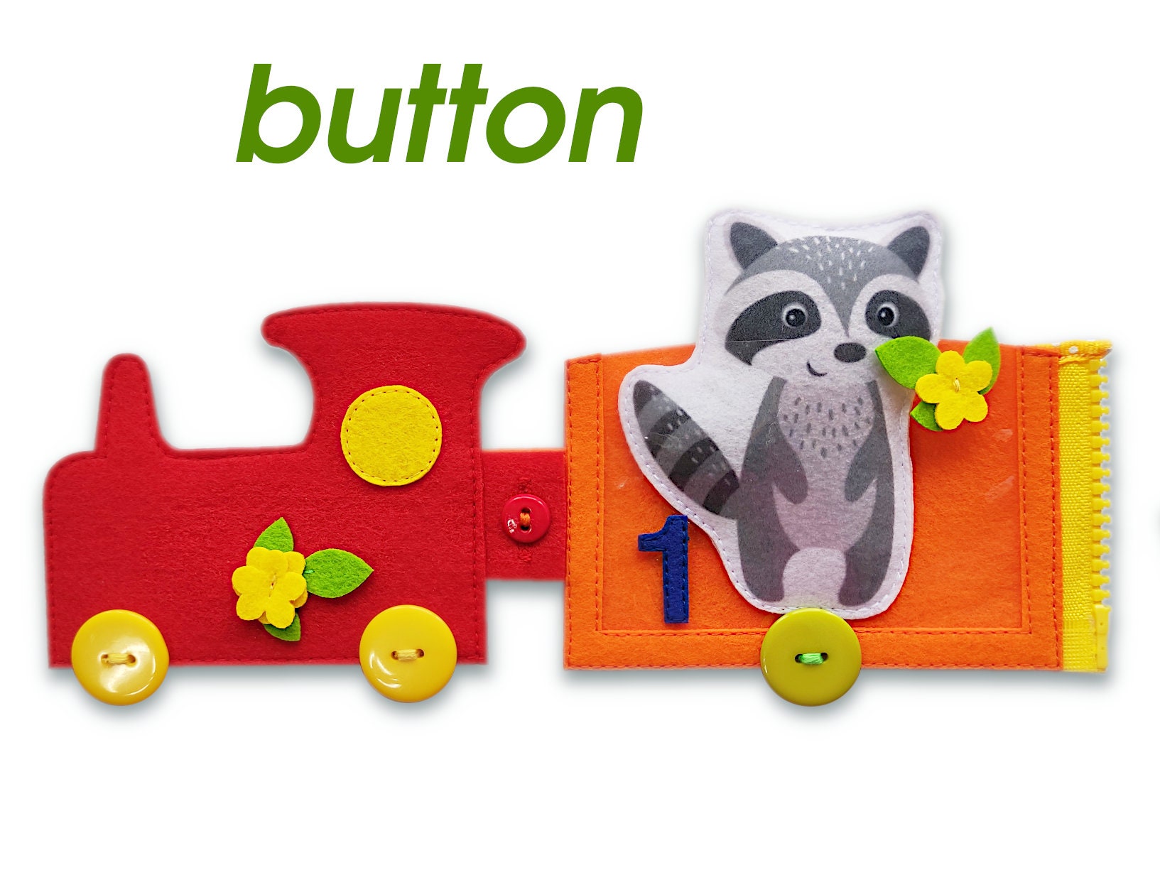Felt Train Sensory Educational Toy With Fasteners for Etsy