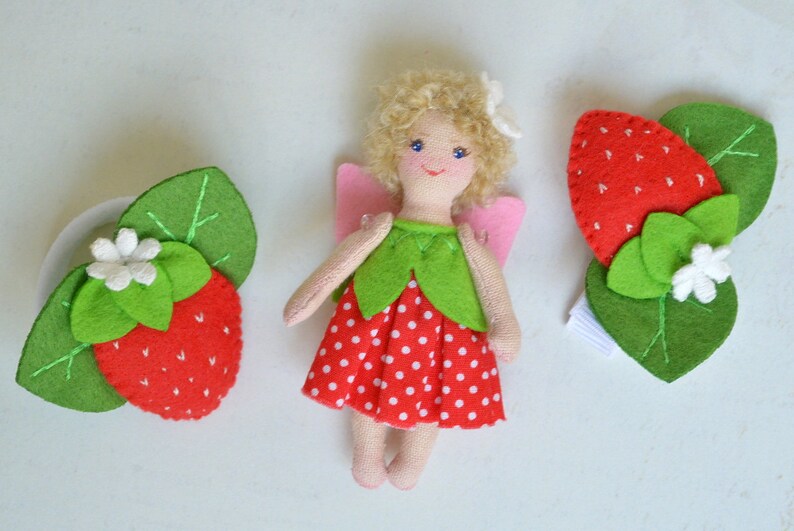 Strawberry Hair Clip and Hair Tie Hair Accessories Gift for Baby Girl