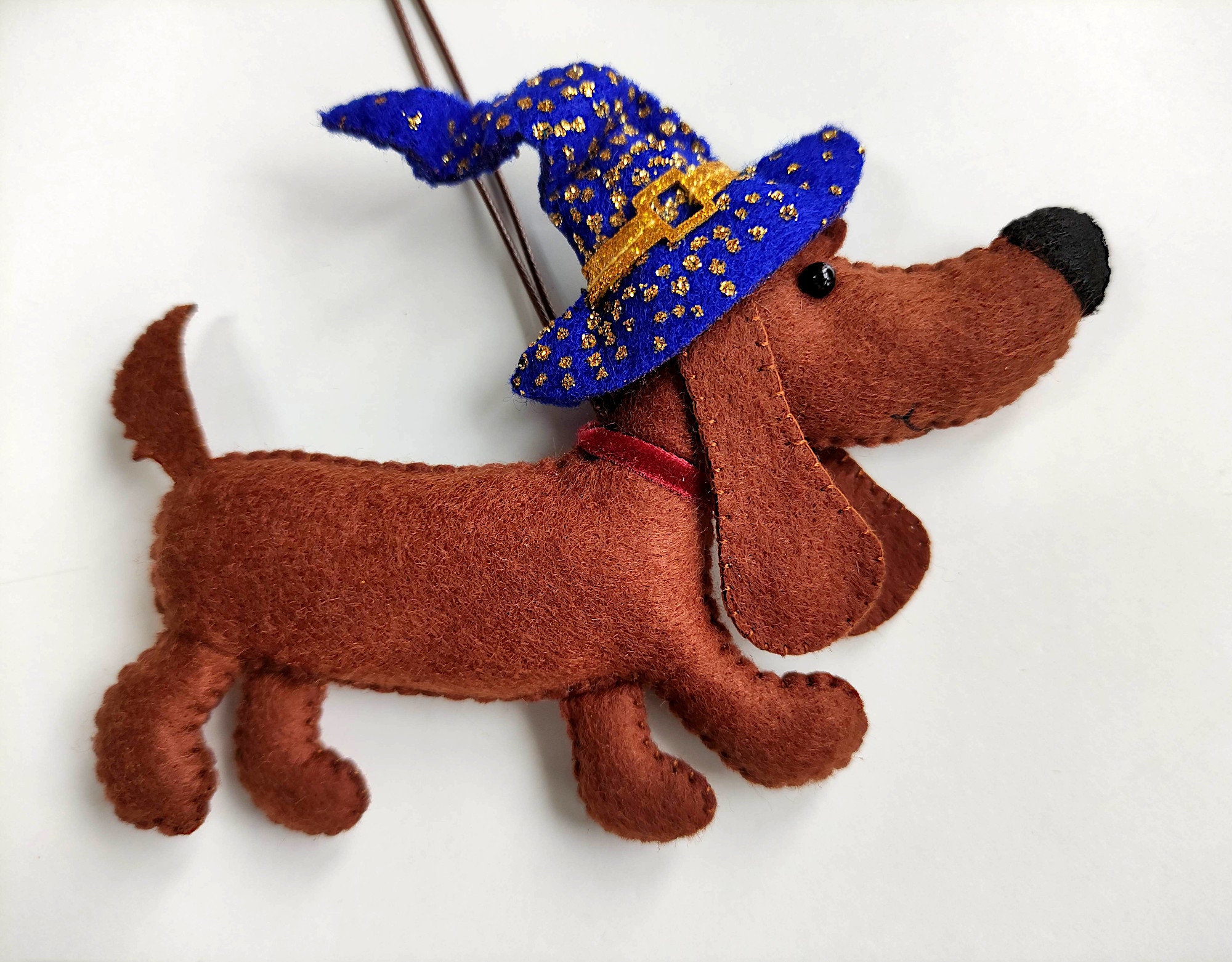 Halloween Dachshund from felt Hanging Halloween Ornament Etsy