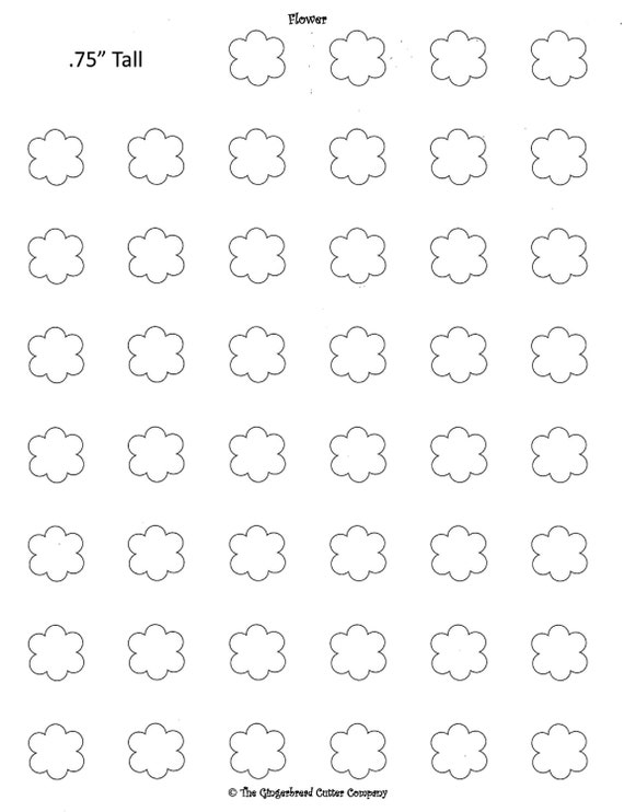 Flower Royal Icing Transfer Template Etsy Canada